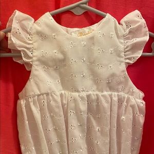 Baby Girl Eyelet Bubble. size 3M